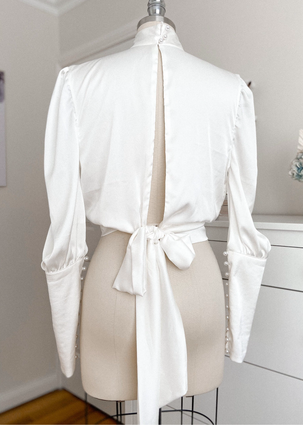 Belle Epoque White 100% Silk Blousse