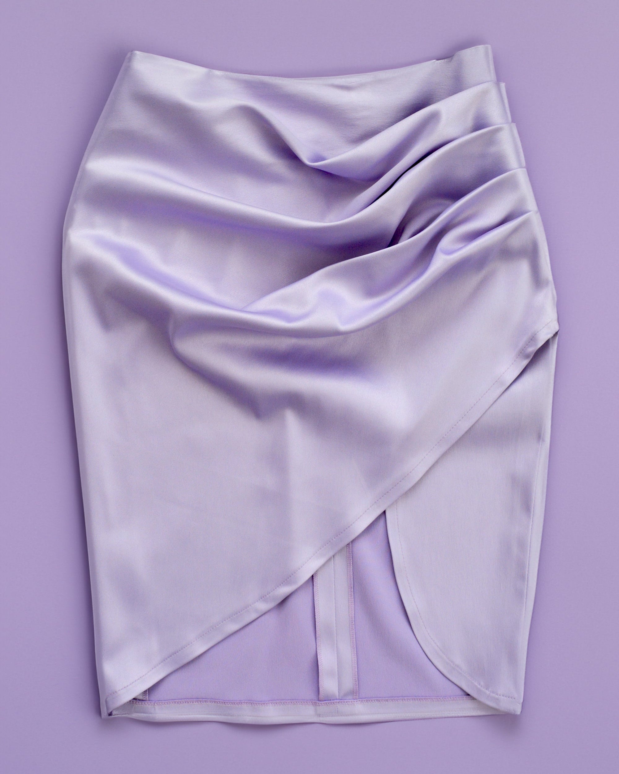 PASSIONATE TOUCH SATINATED LAVENDER SKIRT