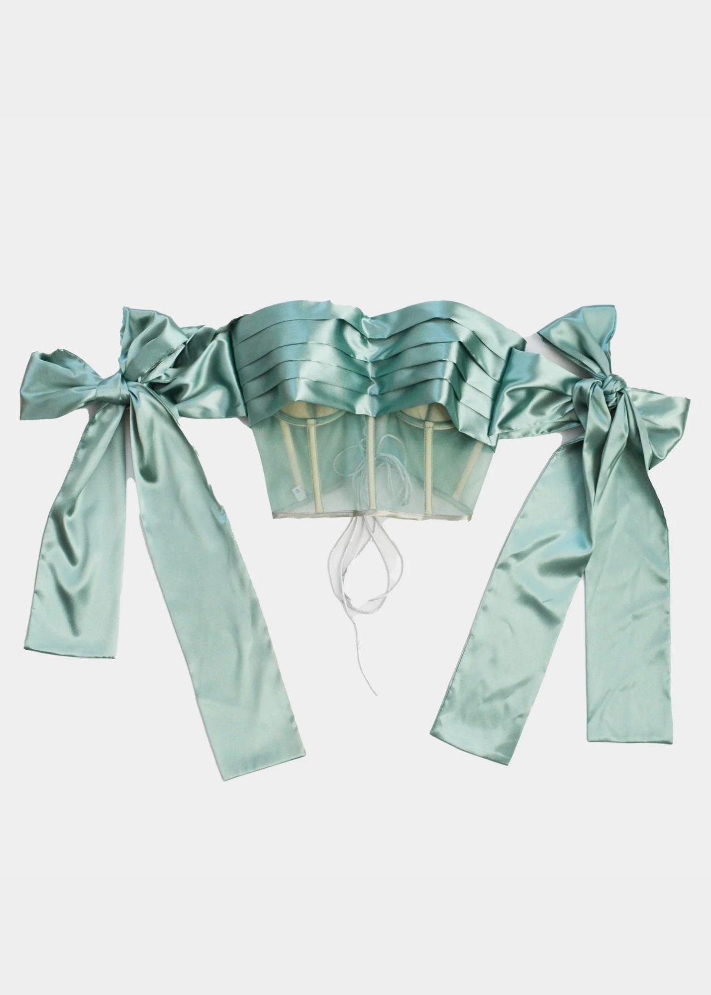 BOW FOR A WOW SAGE GREEN CORSET