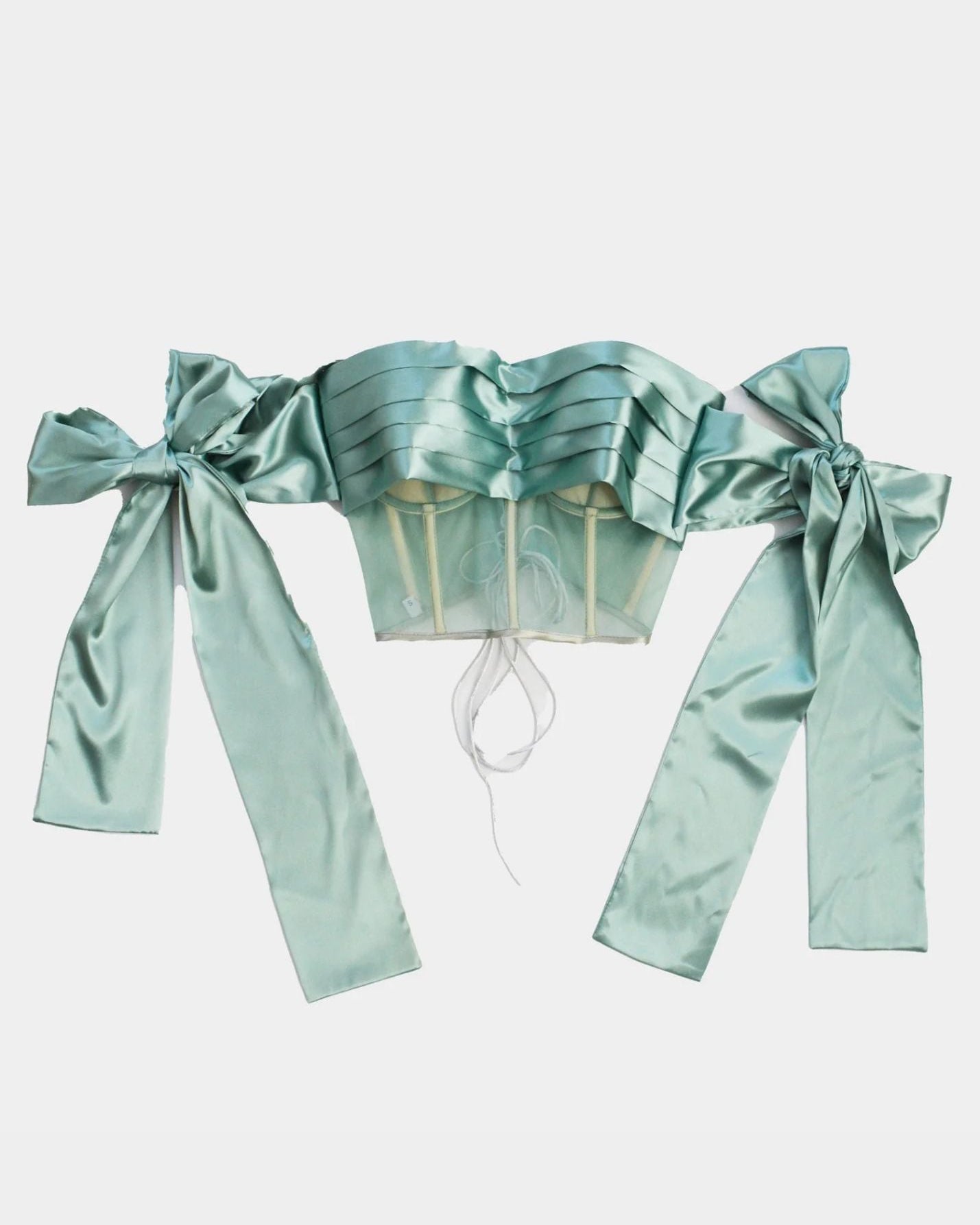 BOW FOR A WOW SAGE GREEN CORSET