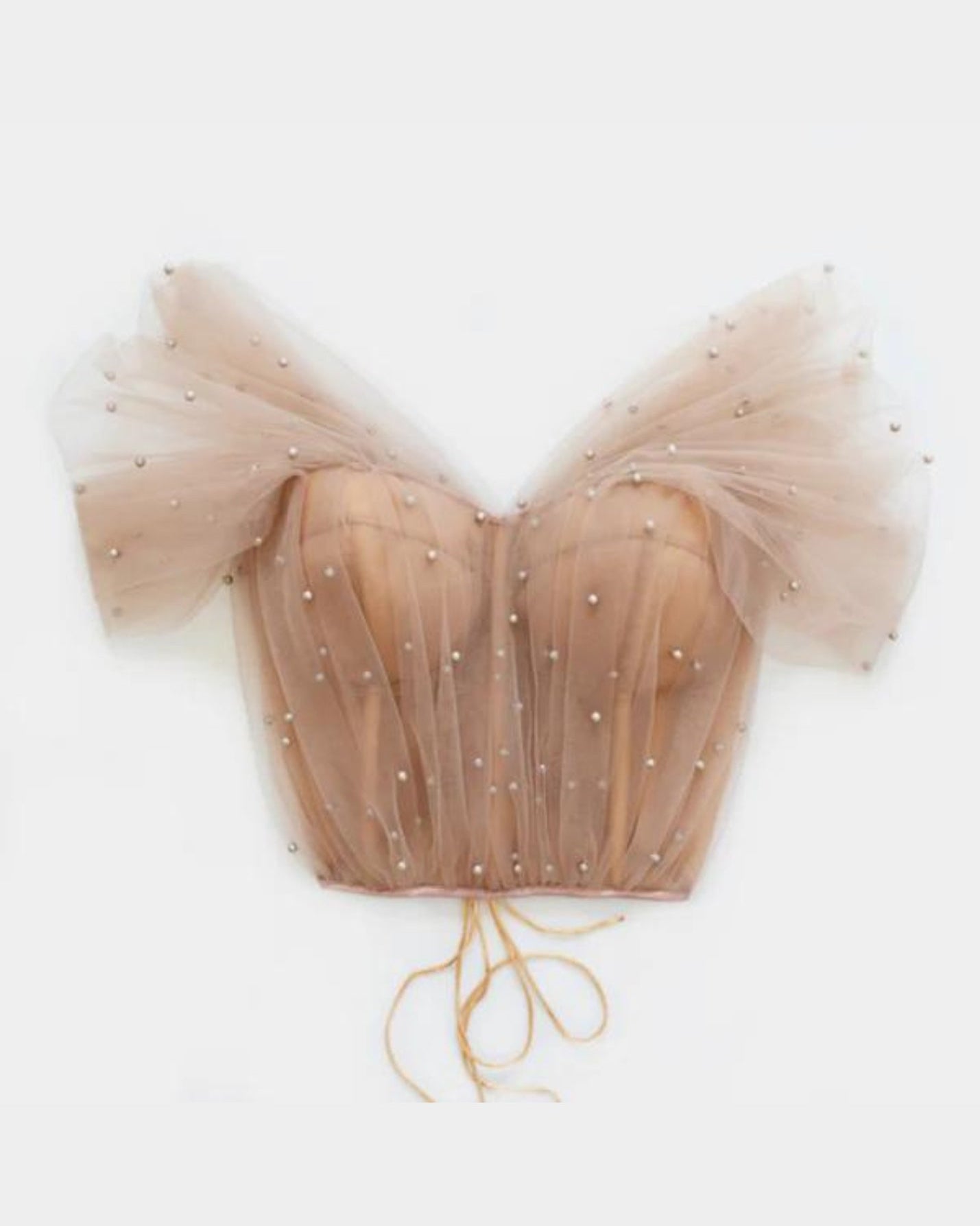 PEARLS ARE A GIRL'S BEST FRIEND CAPPUCCINO CORSET