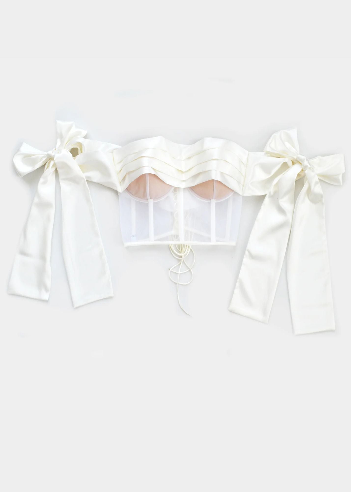 BOW FOR A WOW WHITE CORSET