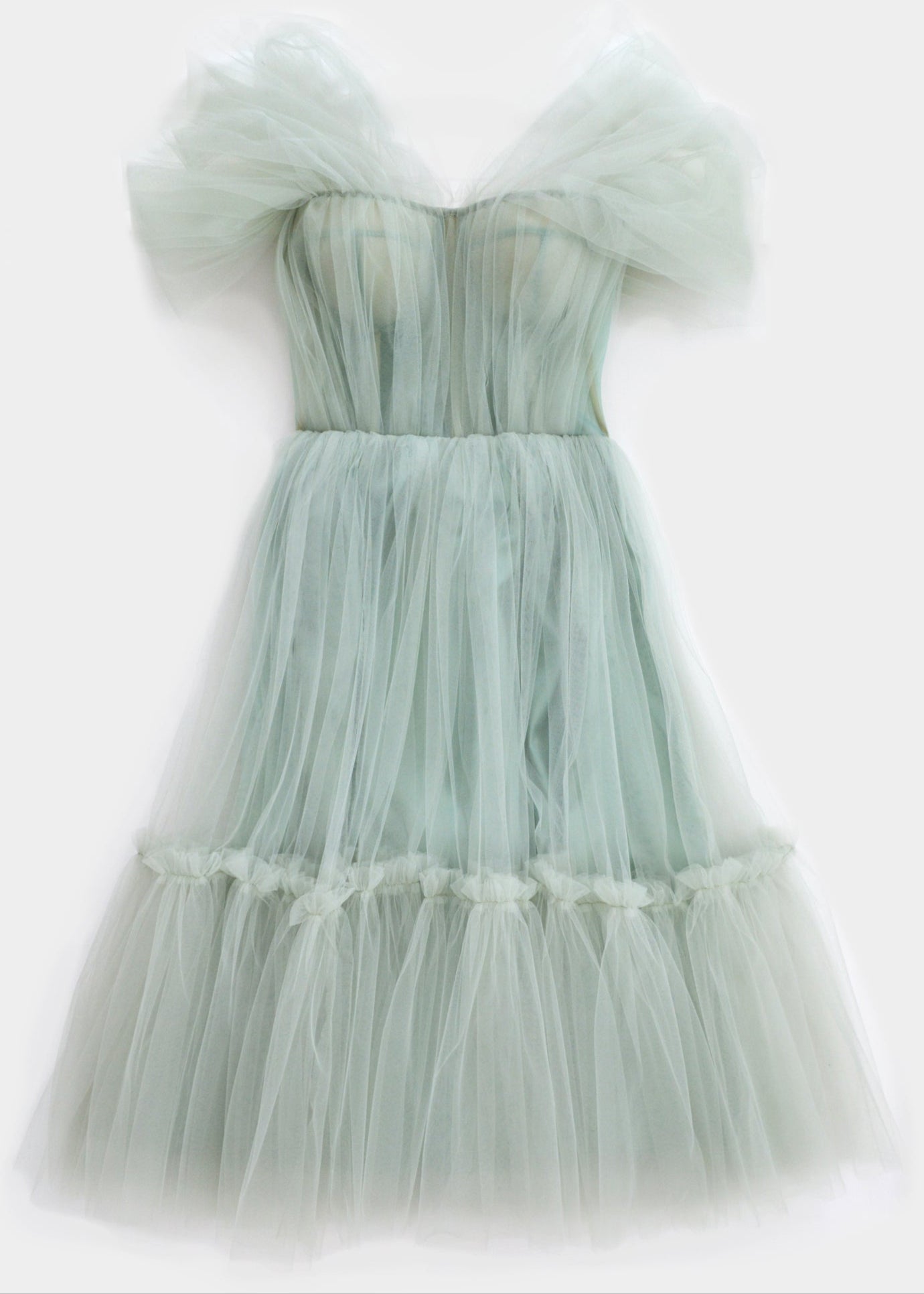 RETRO BABY WARM EUCALYPTUS TULLE DRESS