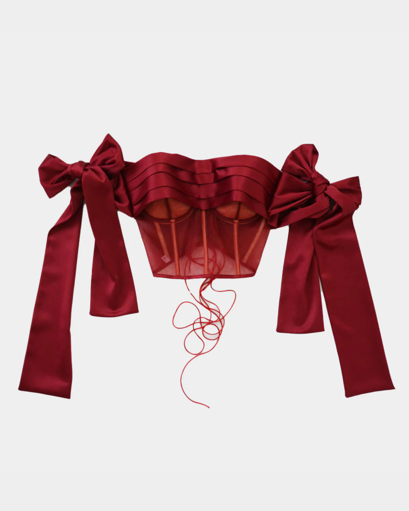 CORSET BOW FOR A WOW BURGUNDY