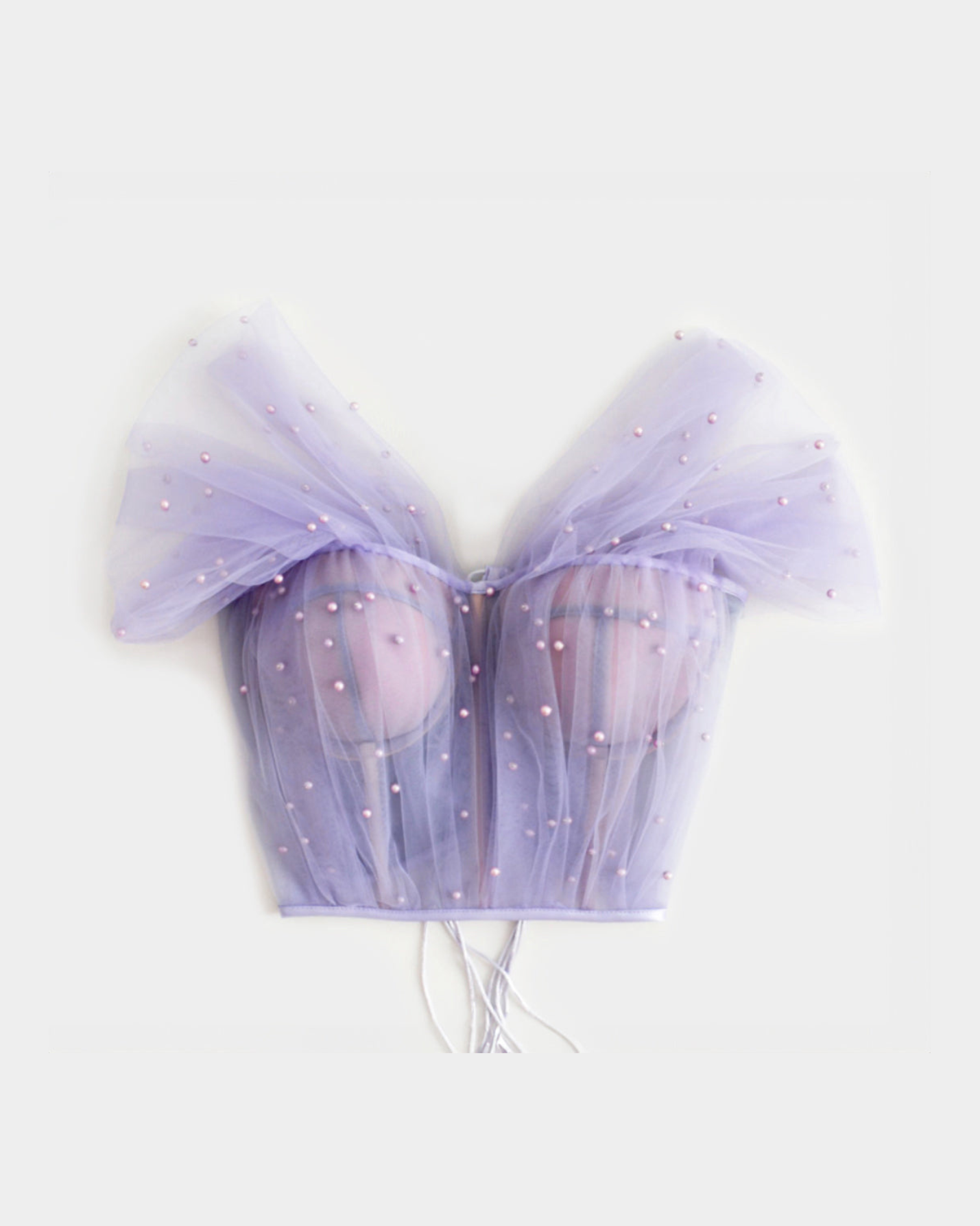 PEARLS ARE A GIRL'S BEST FRIEND LAVENDER CORSET