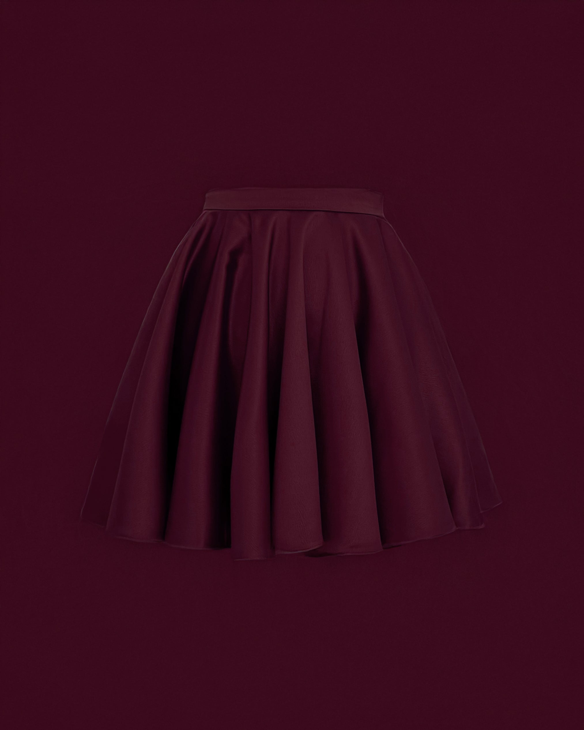 RETRO ICON BURGUNDY MINI SKIRT