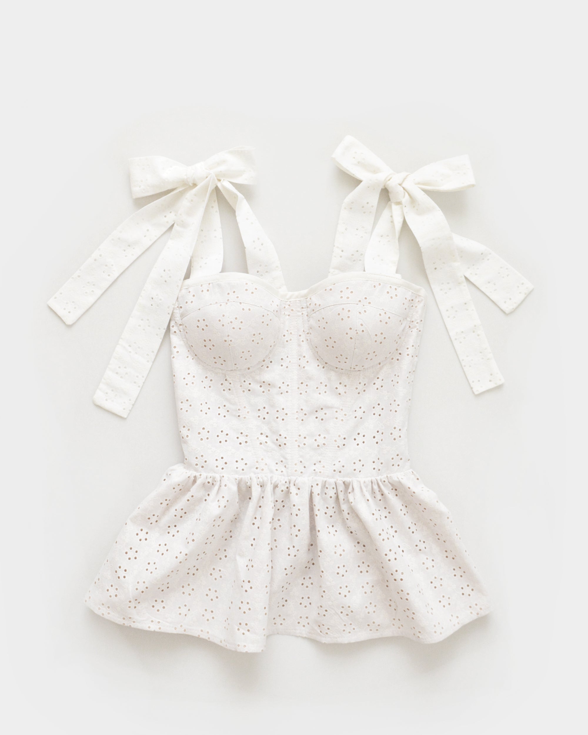 COTTON WITH A BOW WHITE CORSET