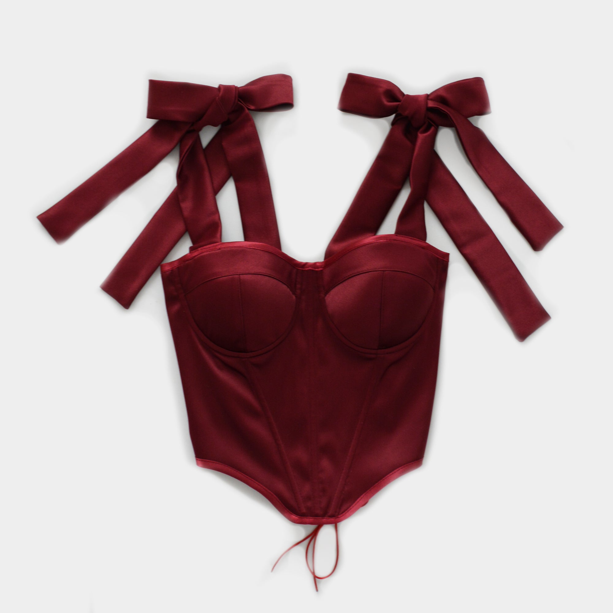 A WOMAN WITH A CORSET BURGUNDY