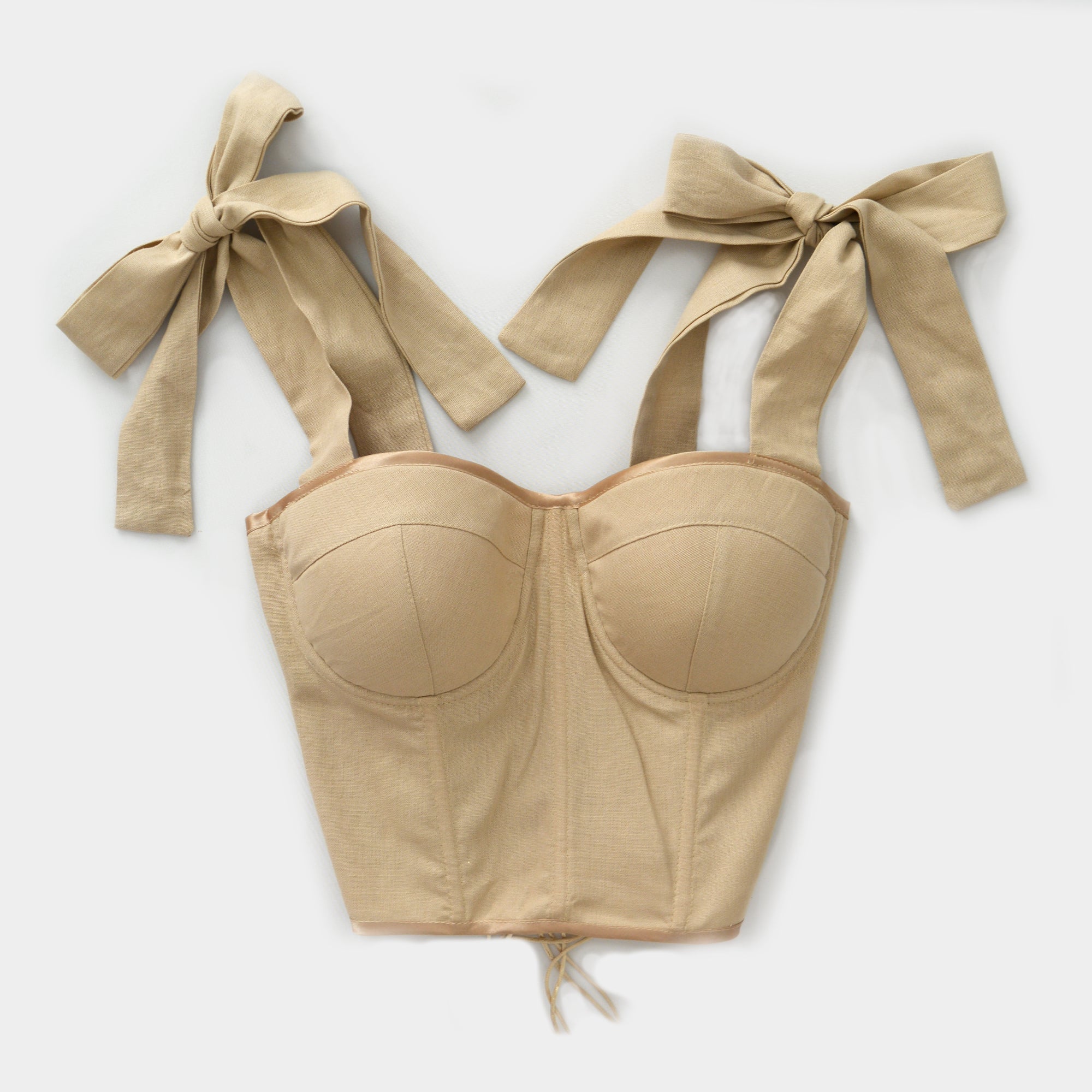 "LINEN WITH A BOW" CORSET