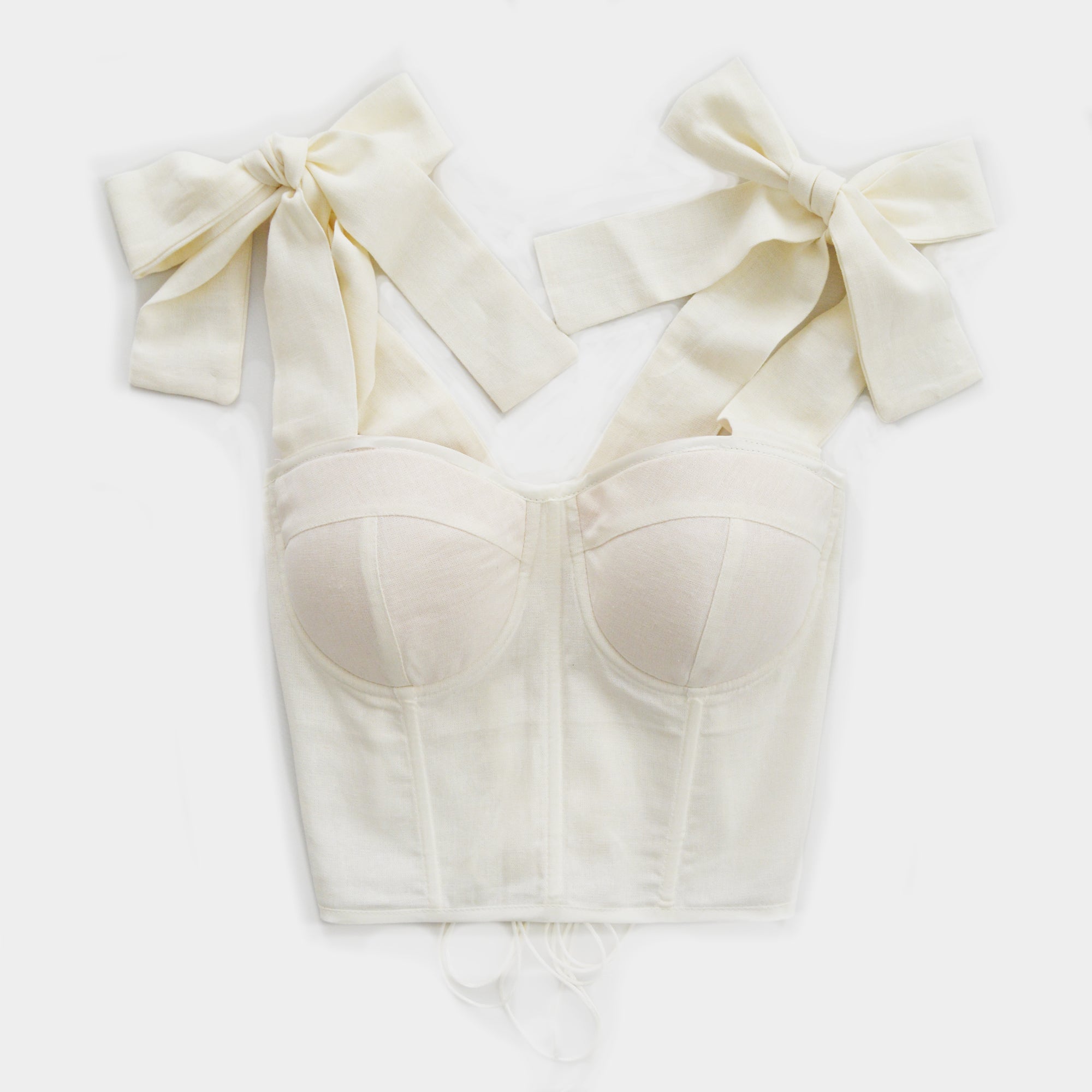 "LINEN WITH A BOW" CORSET