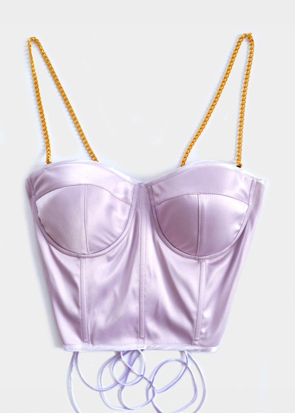 SATINATED WITH SOME GOLD LAVENDER CORSET