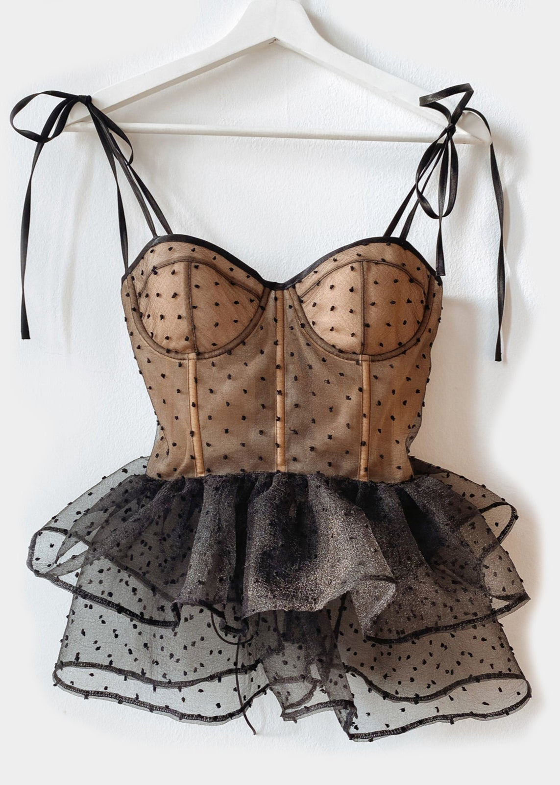 PAY ME SOME RESPECT BLACK CORSET
