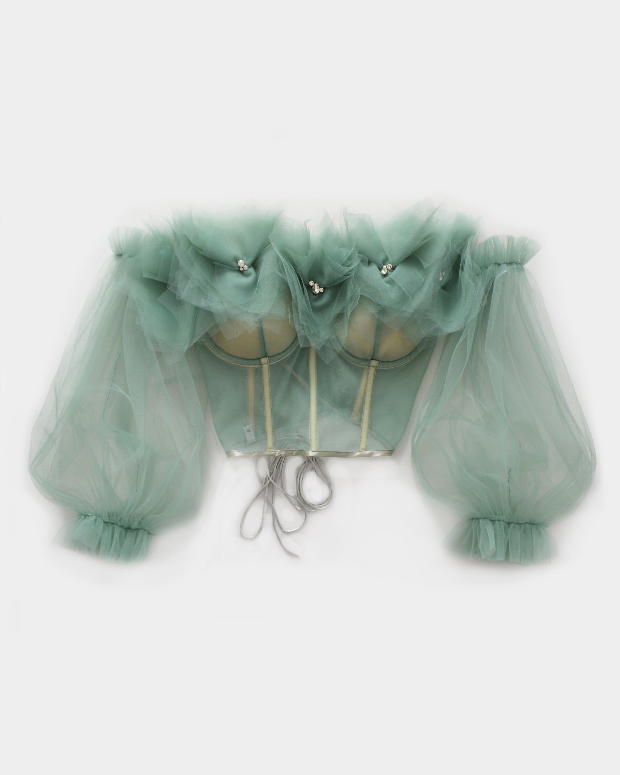 MARSHMALLOW SAGE GREEN CORSET