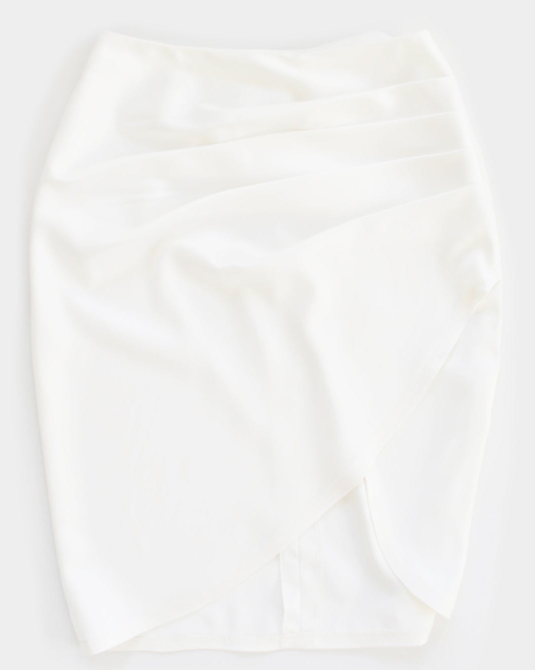 PASSIONATE TOUCH WHITE SATINATED SKIRT