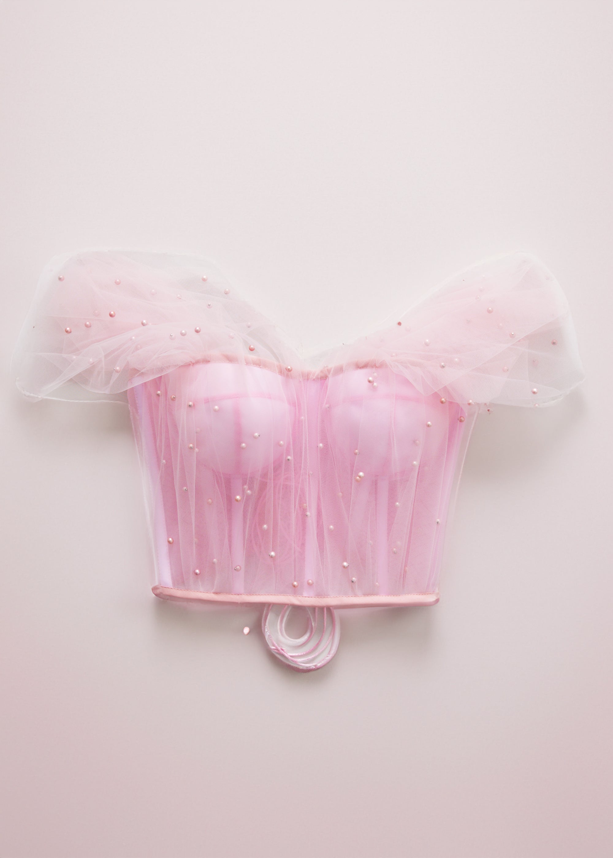 PEARLS ARE A GIRL'S BEST FRIEND PINK CORSET