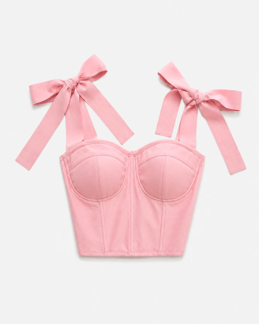 LINEN WITH A BOW CORSET