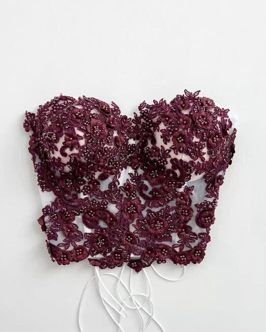 BURGUNDY COUTURE CORSET