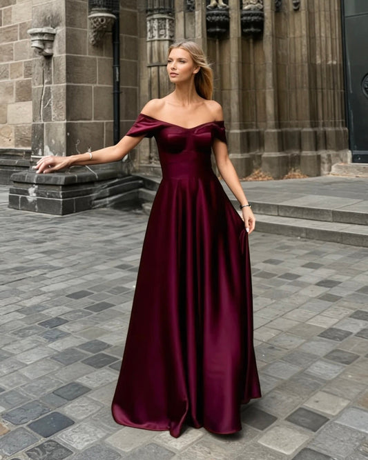 RETRO ICON BURGUNDY LONG SKIRT