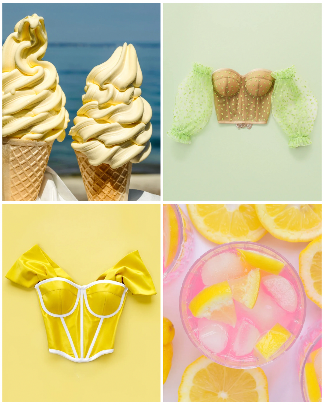 BUBBLE GUM LIME HEARTS CORSET