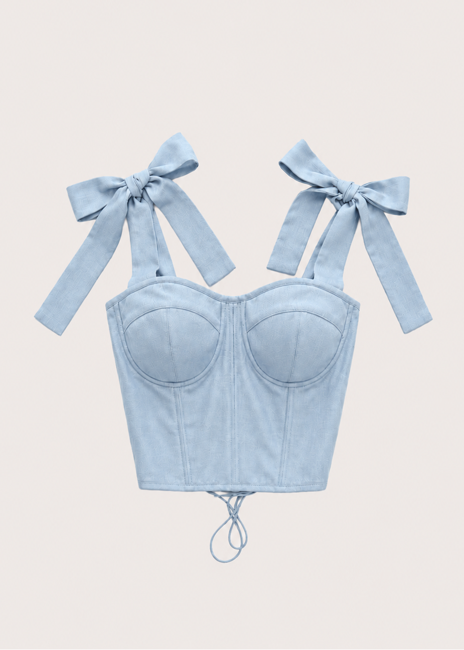 LINEN WITH A BOW CORSET-1