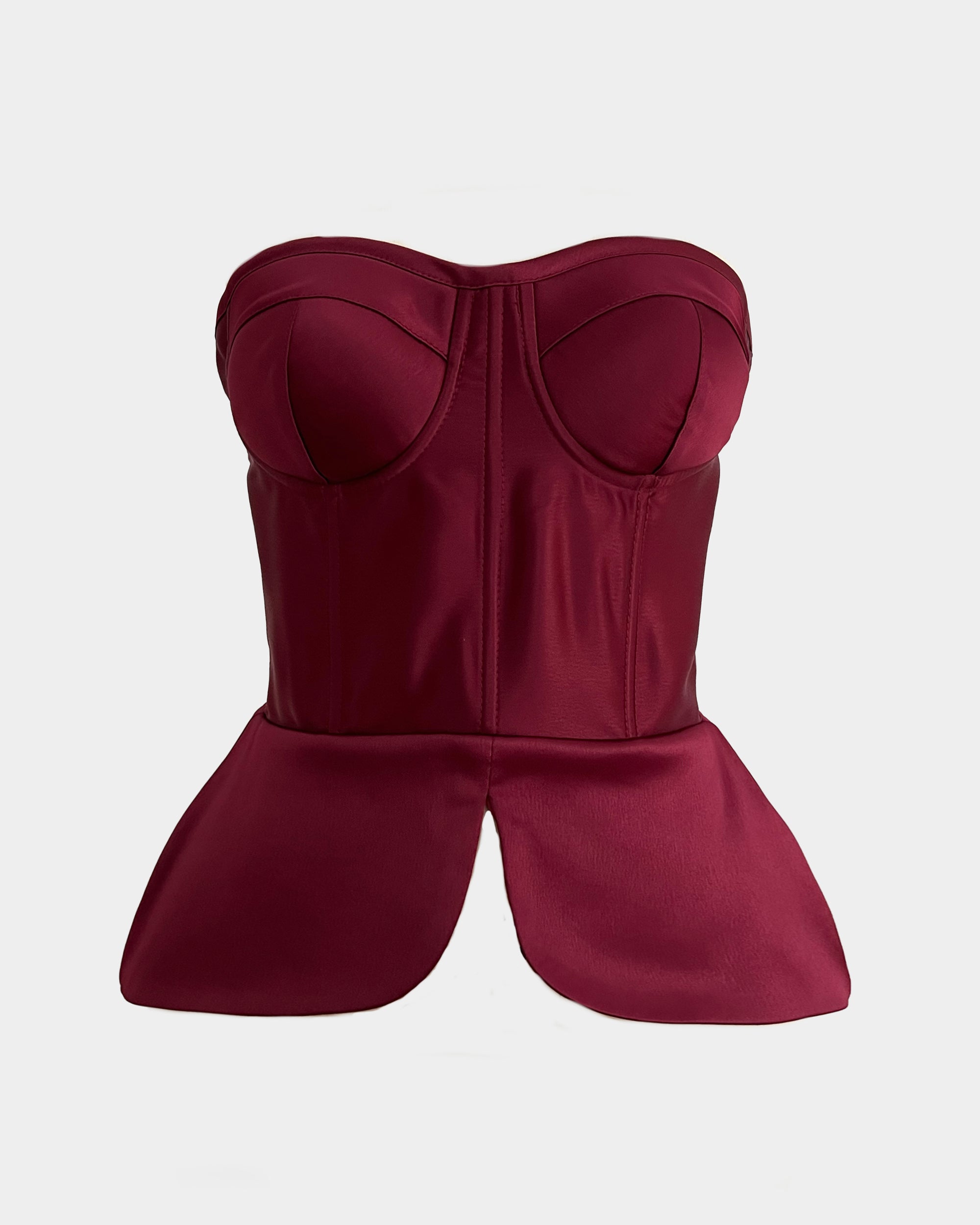 NOT JUST A GIRL BURGUNDY CORSET
