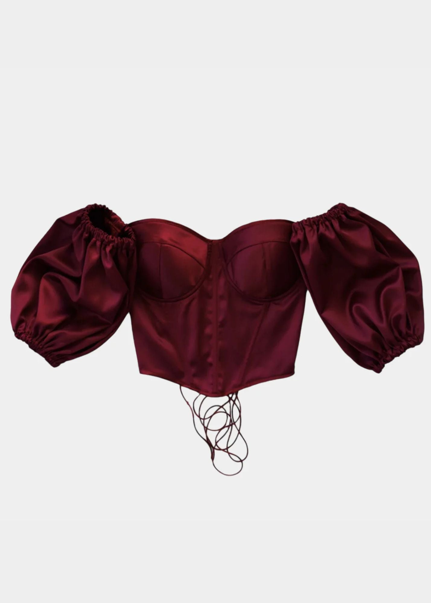 BUBBLE GUM BURGUNDY CORSET