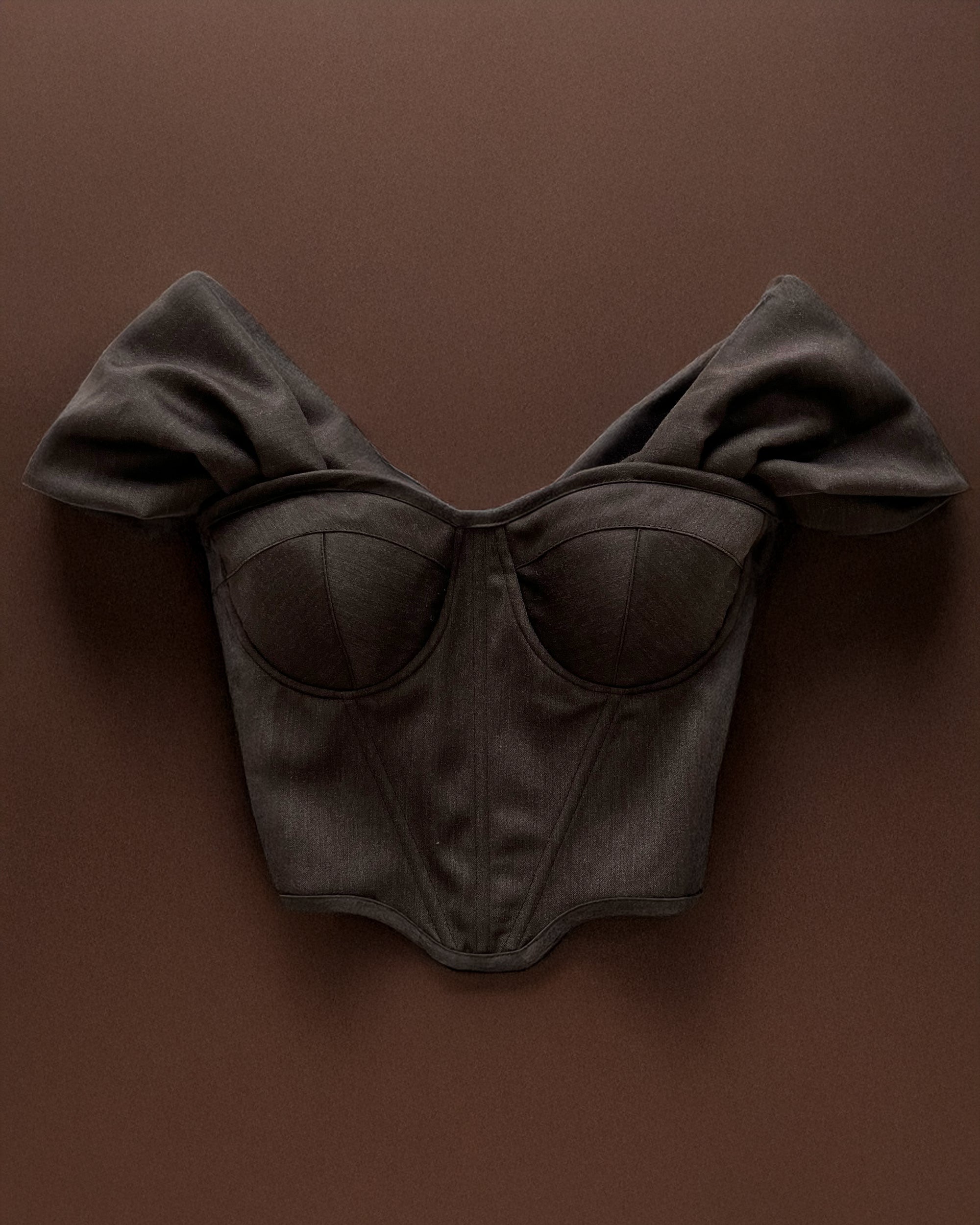 BROWN WOOL BLEND RETRO ICON CORSET (Limited Edition)