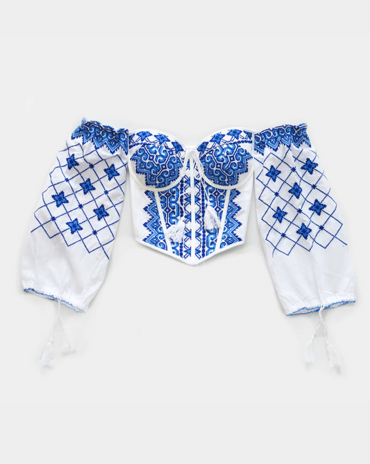BLUE TRADITIONAL CORSET