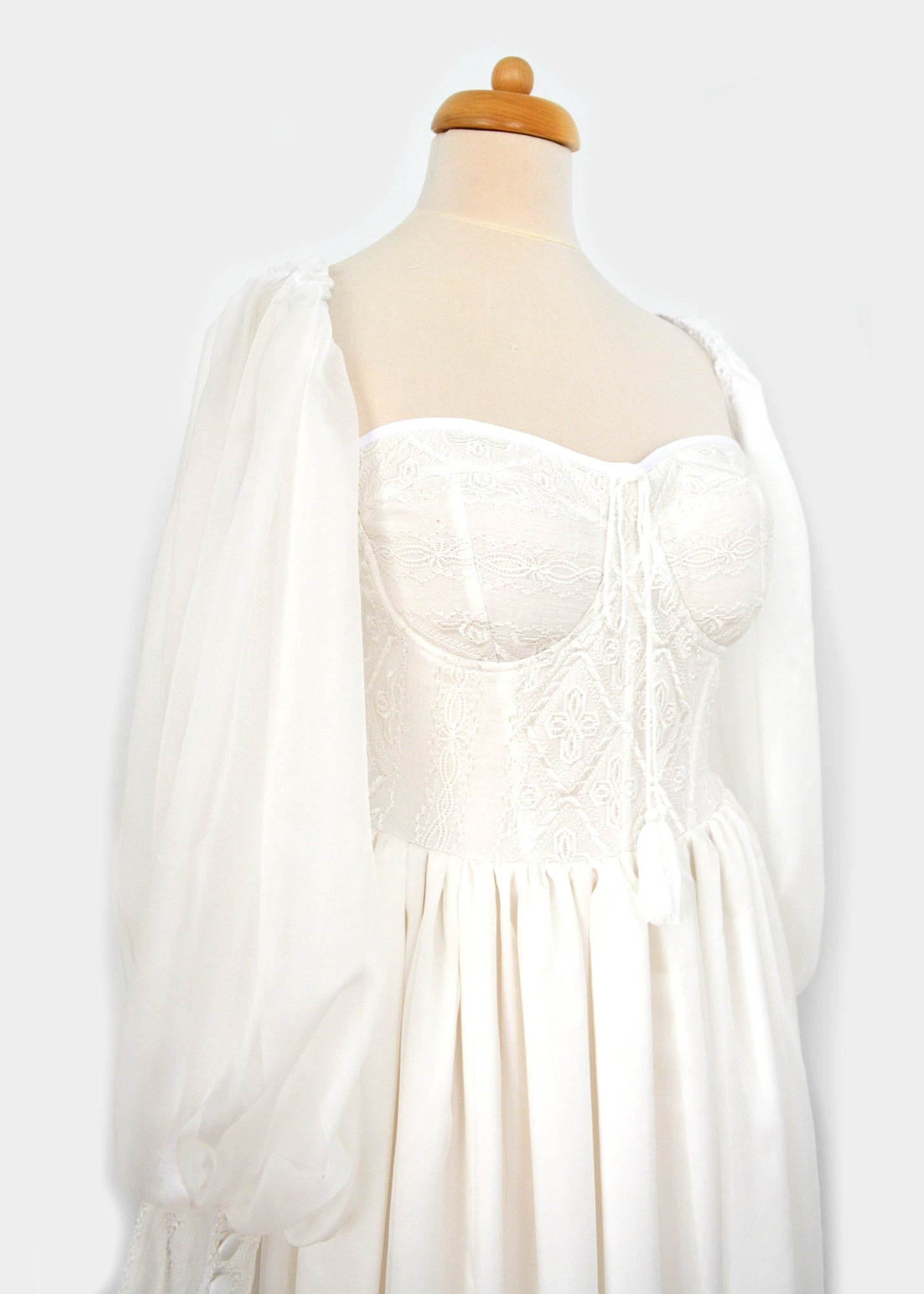 "TRADITIONAL" CORSET SILK WEDDING GOWN