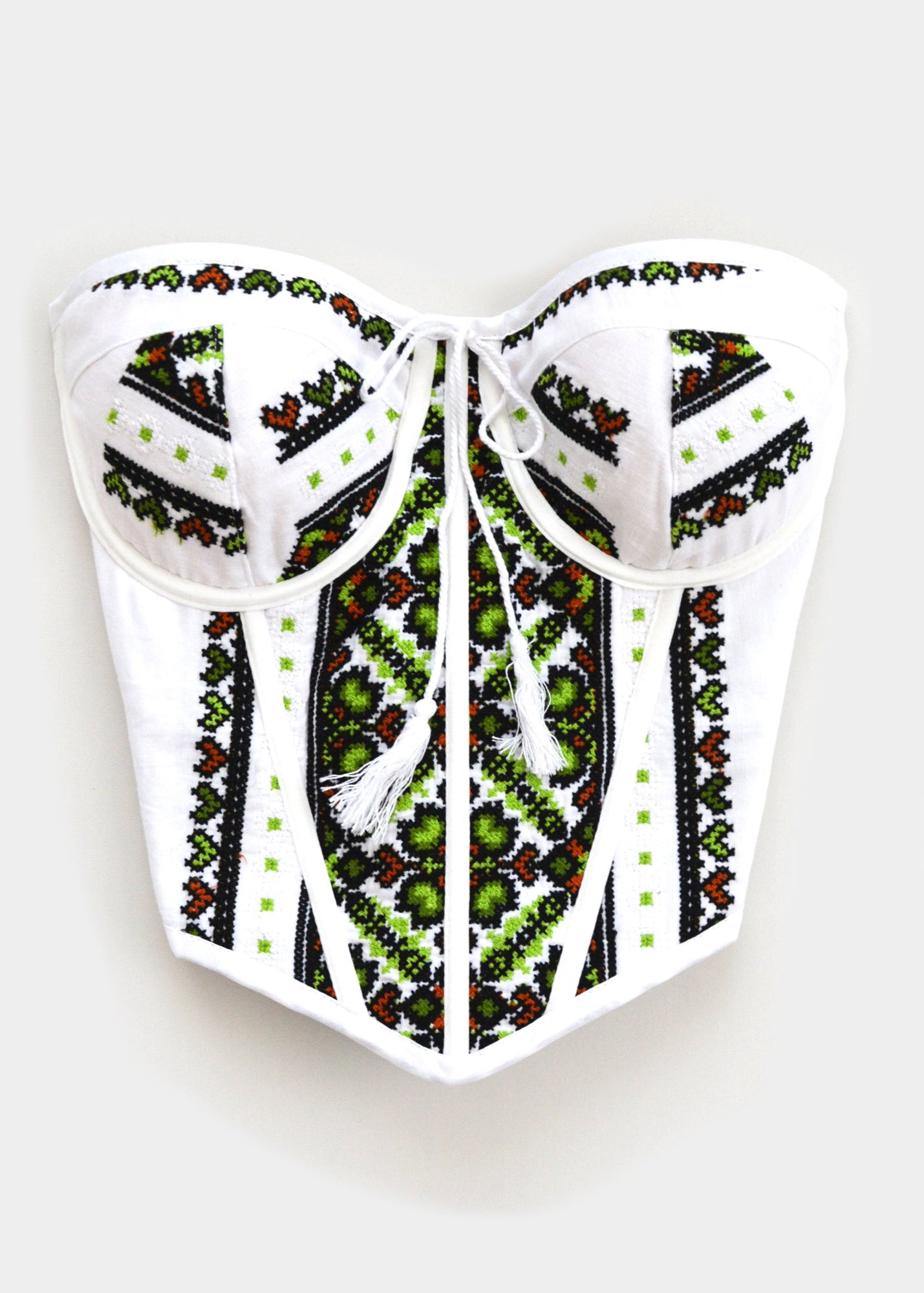 GREEN AND BROWN TRADITIONAL CORSET