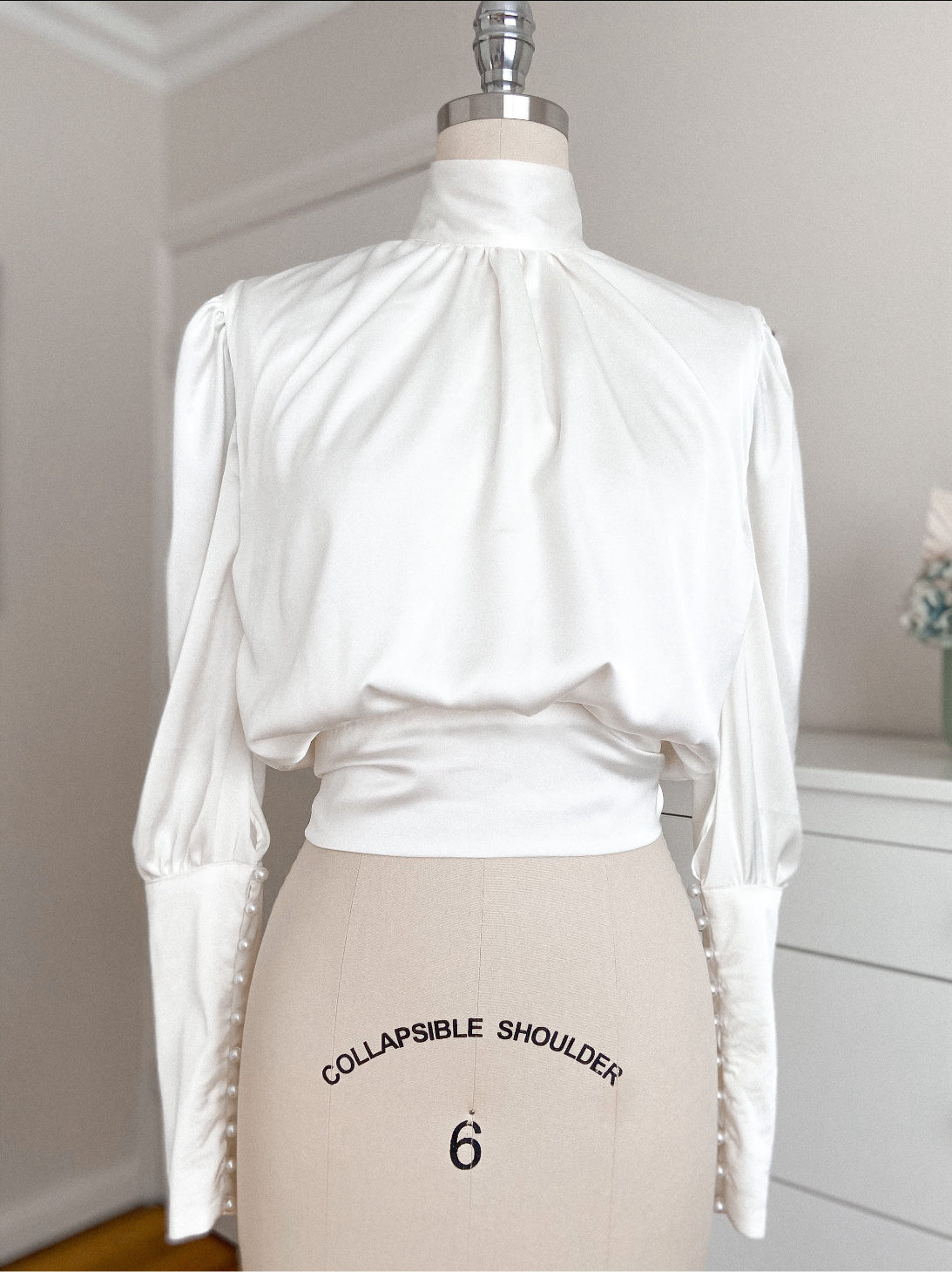 Belle Epoque White 100% Silk Blousse