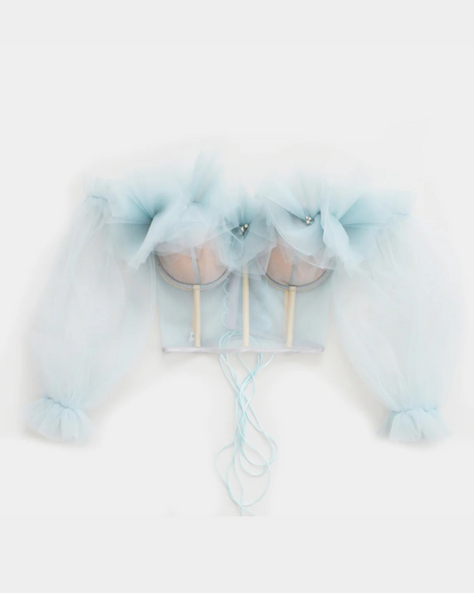 MARSHMALLOW AQUAMARINE CORSET