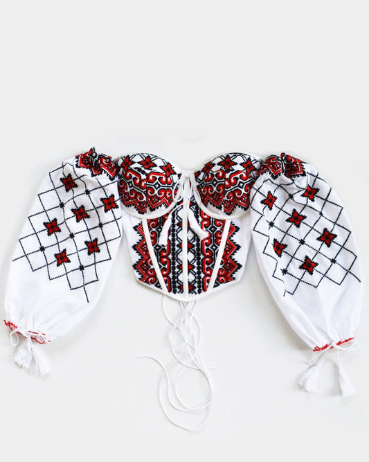 RED AND BLACK TRADITIONAL CORSET