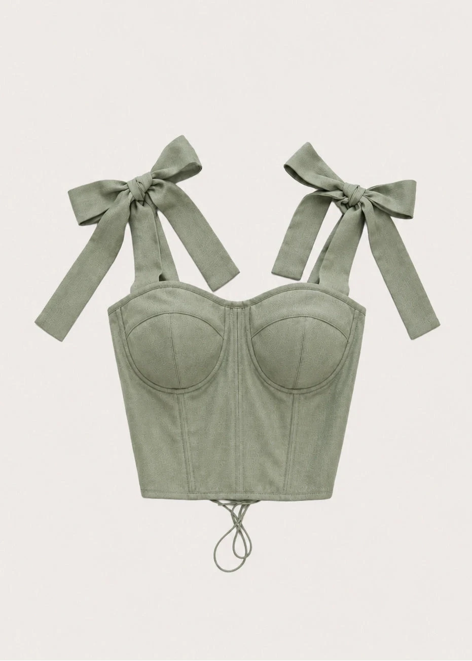 LINEN WITH A BOW CORSET-1