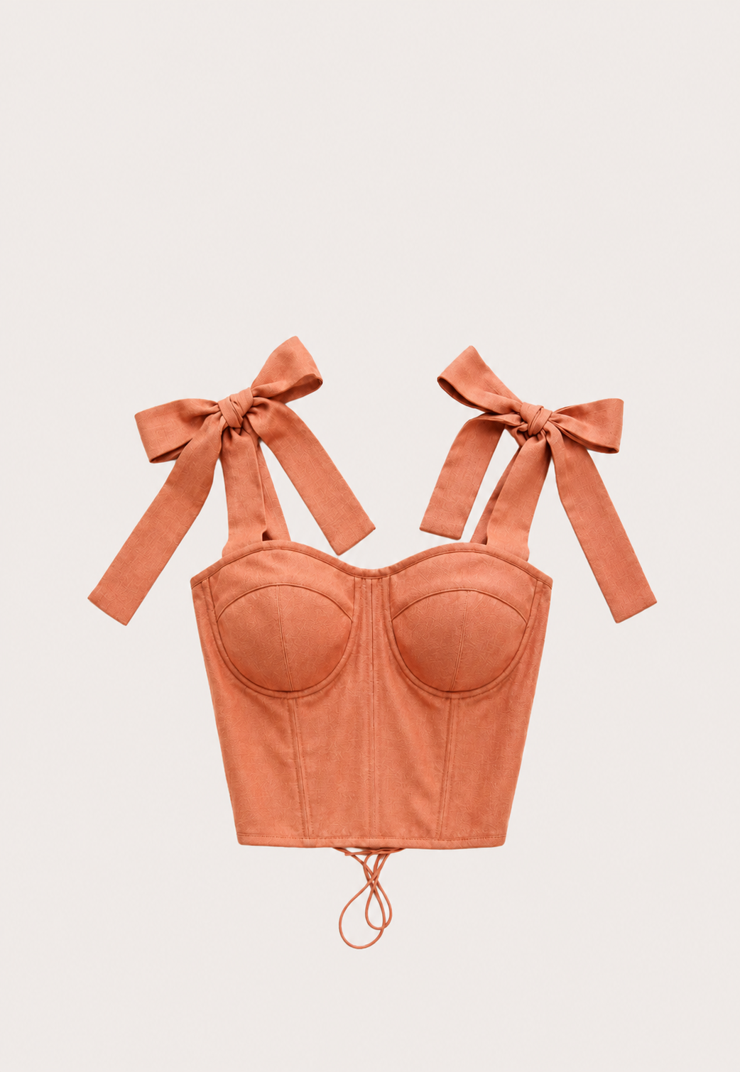 LINEN WITH A BOW CORSET