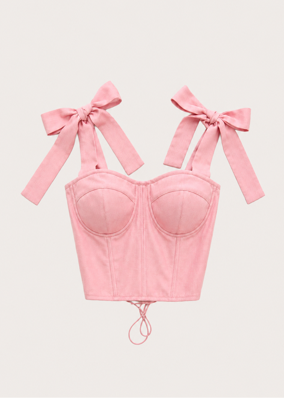 LINEN WITH A BOW CORSET-1