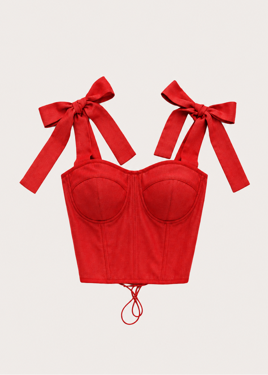 LINEN WITH A BOW CORSET-1