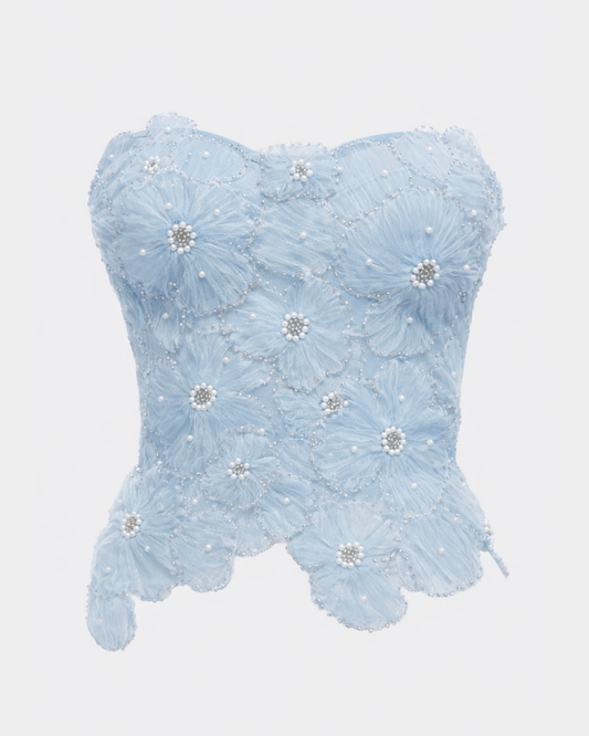 MAKE ME A PROMISE LIGHT BLUE CORSET