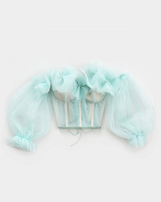 MARSHMALLOW TURQUOISE CORSET