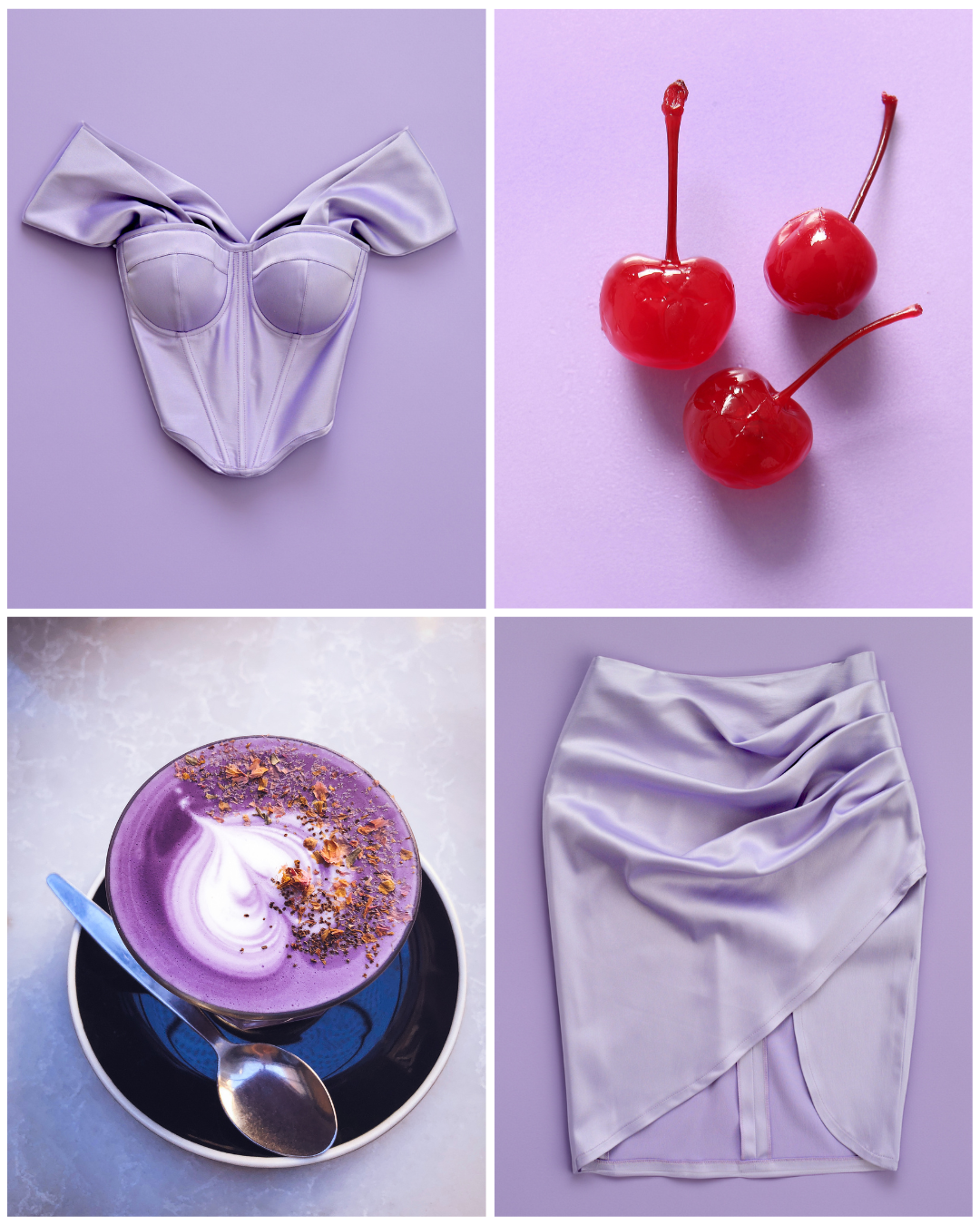 PASSIONATE TOUCH SATINATED LAVENDER SKIRT