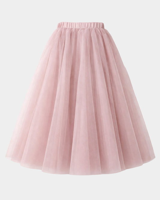 MAKE ME A PROMISE POWDER PINK MIDI SKIRT