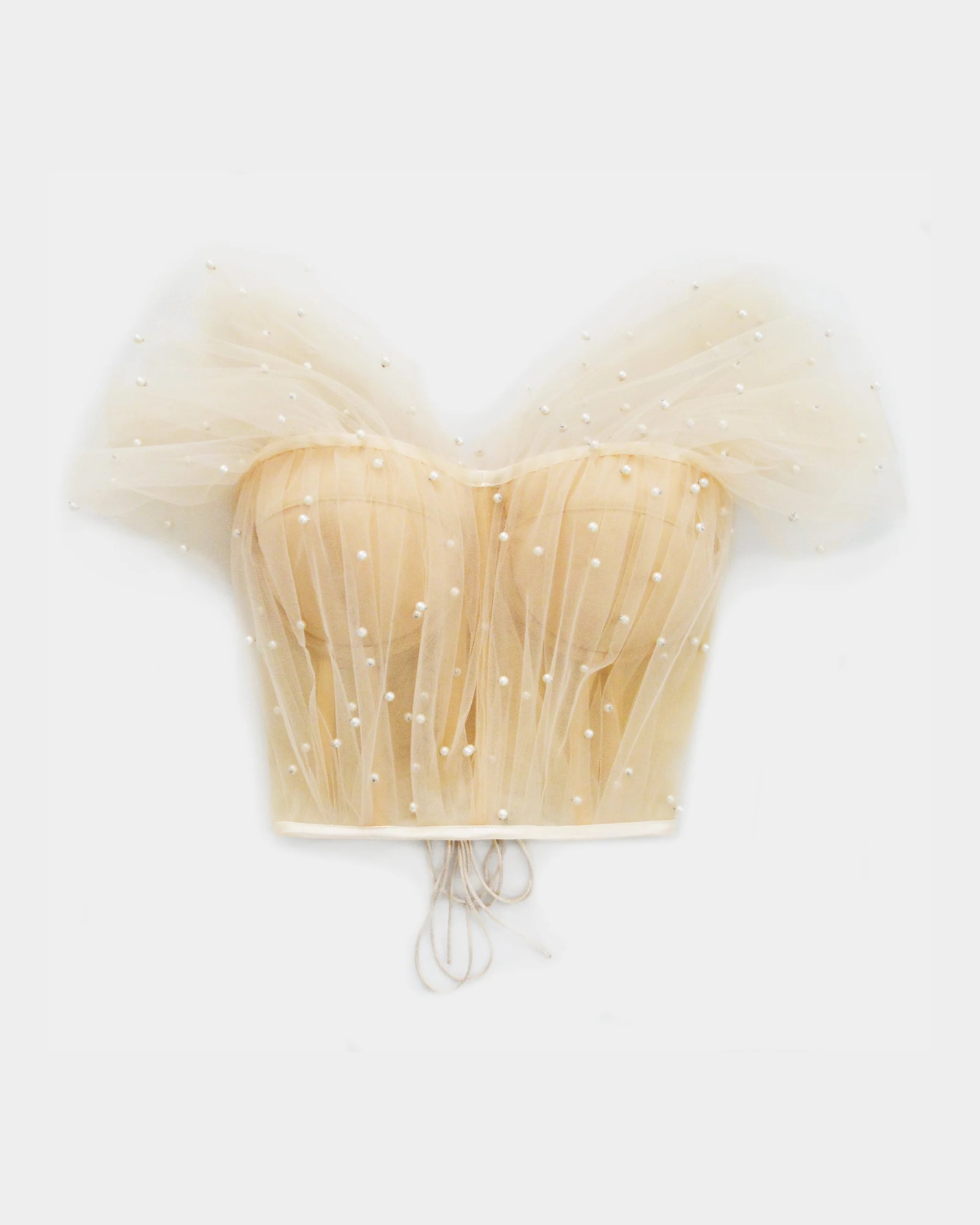 PEARLS ARE A GIRL'S BEST FRIEND BUTTER YELLOW CORSET