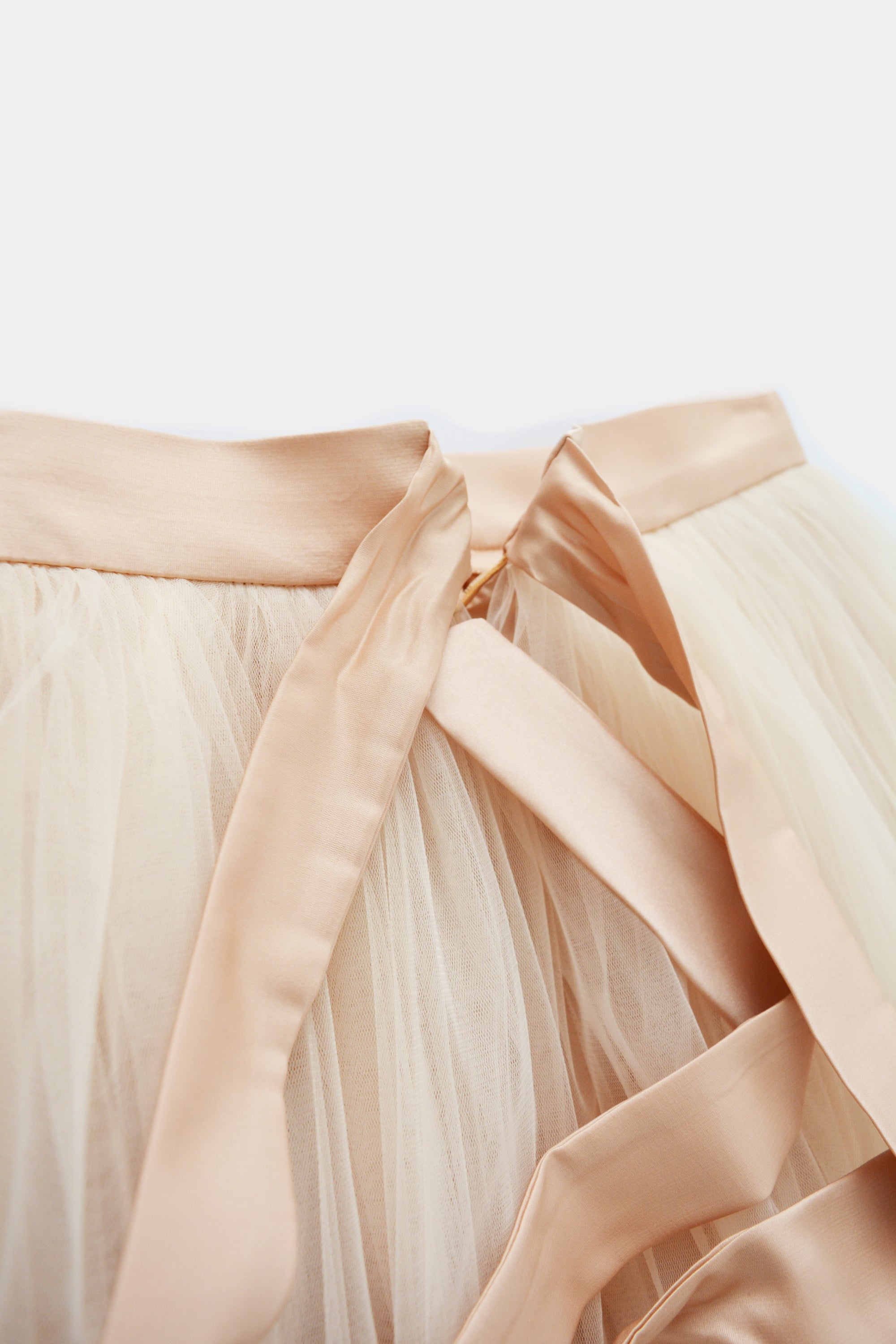 OH MY RUFFLES PEACH MIDI TULLE SKIRT