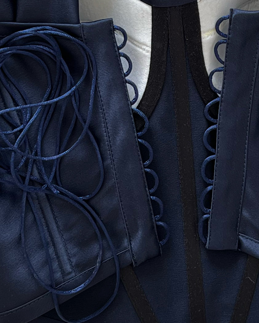 NAVY RETRO ICON CORSET