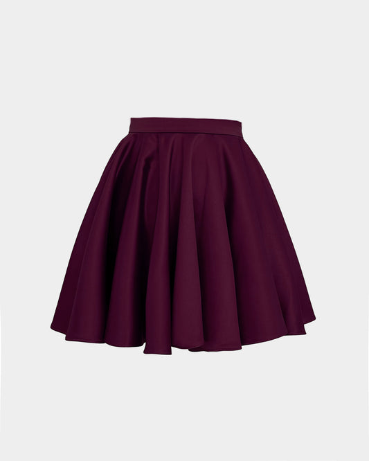 RETRO ICON BURGUNDY MINI SKIRT