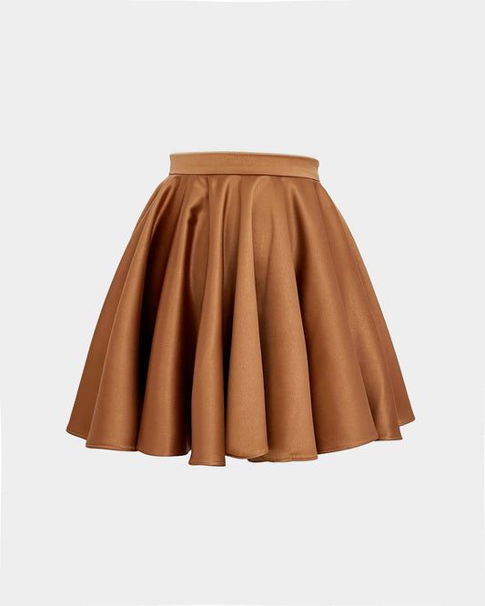 RETRO ICON GOLDEN CARAMEL MINI SKIRT