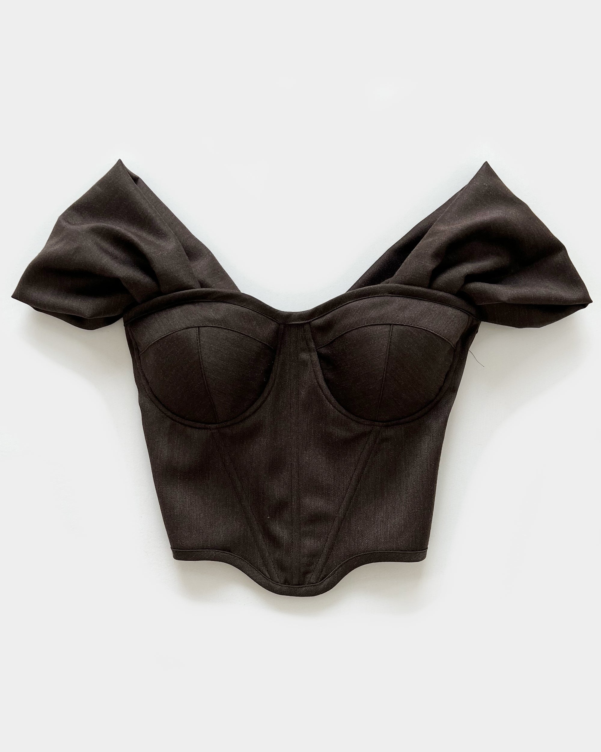 BROWN WOOL BLEND RETRO ICON CORSET (Limited Edition)
