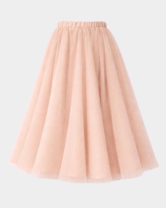 MAKE ME A PROMISE PEACH MIDI SKIRT