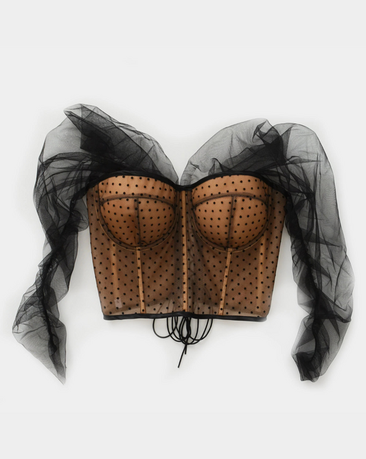 ICONIC NOIR DOTS CORSET