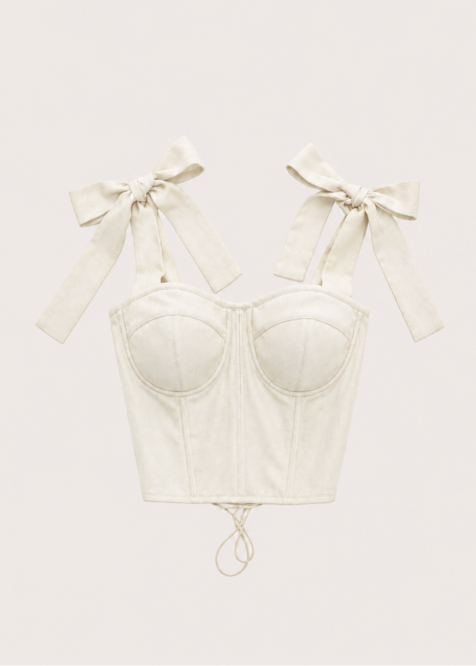 LINEN WITH A BOW CORSET-1